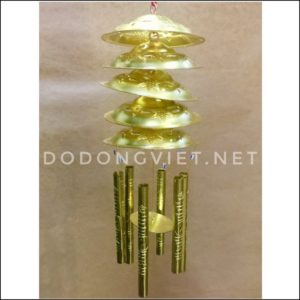 chuông gió 5 tầng 6 thanh bằng đồng