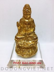 tượng quan âm mạ vàng 24k
